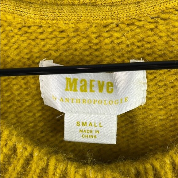 Maeve Yellow Cardigan with Lace Collar Size M - Picture 4 of 7
